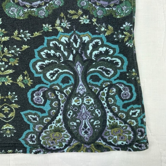 VTG Y2K Gloria Vanderbilt Boho Fairy Renaissance All-Over Goddess Shirt M - Picture 4 of 7